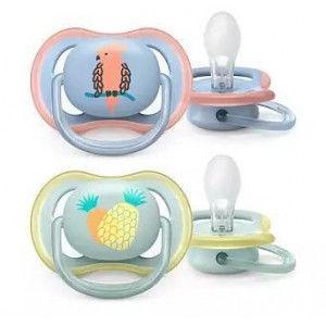 Cumlík Avent SOOTHER Ultra Air 0-6m 2ks/Papagáj&ananás